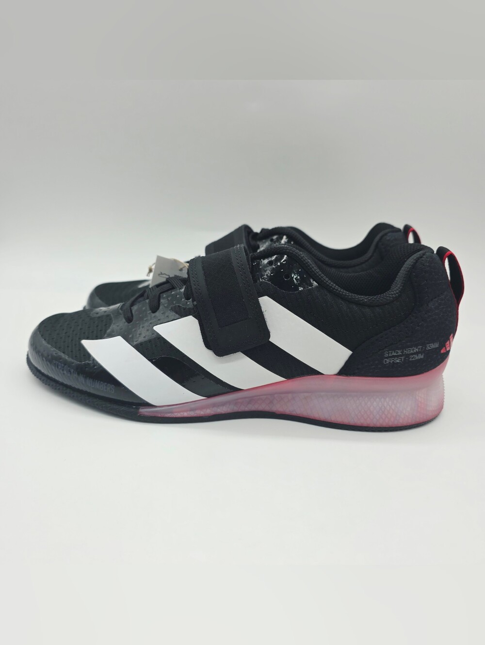 Adidas Adipower Weightlifting 3 Black White Pure Ruby Shoes IH8232